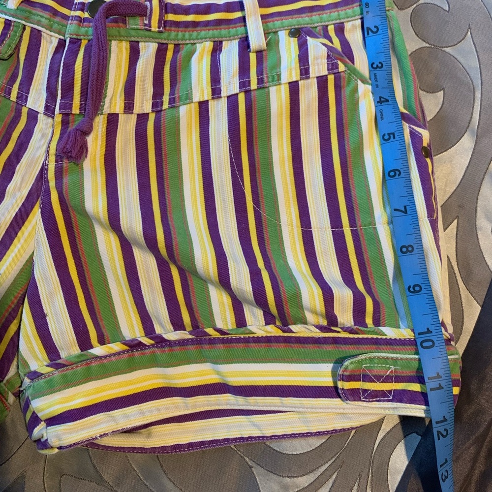 Buffalo David Bitton 31 10/12 Large Women's Multicolor Striped Shorts summer - Picture 8 of 9